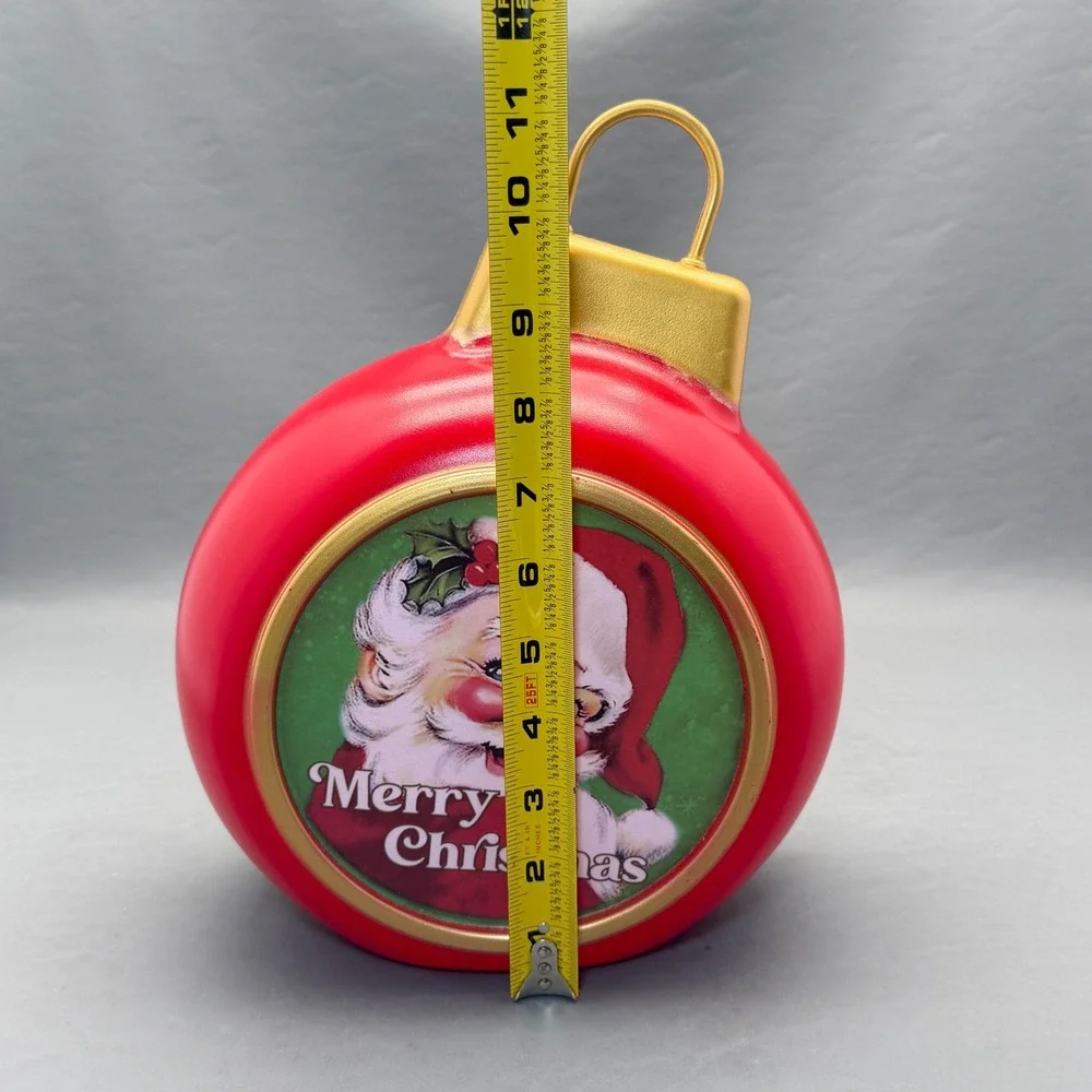 Mr Christmas Blow Santa Ornament Red Table Top Light Up Decor